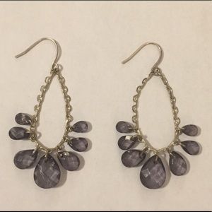 Gorgeous Gray/Blue Dangle Earrings + FREE GIFT